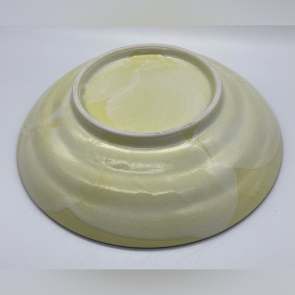 Ceramic Japanese Yellow White Cherry Blossom Soup Bowls 9in - Picture 9 of 9